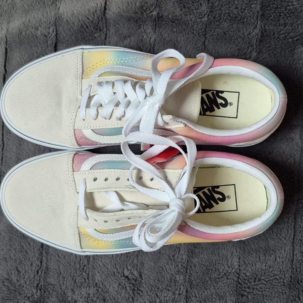 Vans Old Skool Unisex Aura Shift Suede Beige & Pastel Sneakers Size 7M/8.5W! NWT - Picture 6 of 15